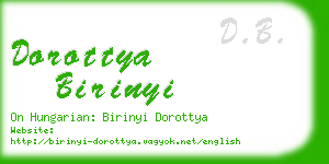 dorottya birinyi business card